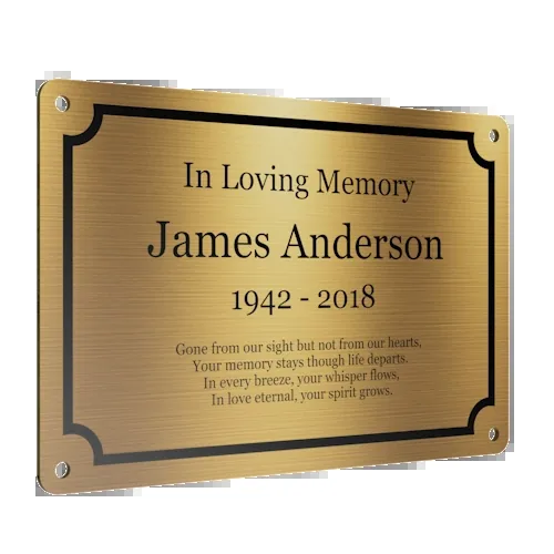 Extra large plaque, 152 × 102 mm (6" × 4")