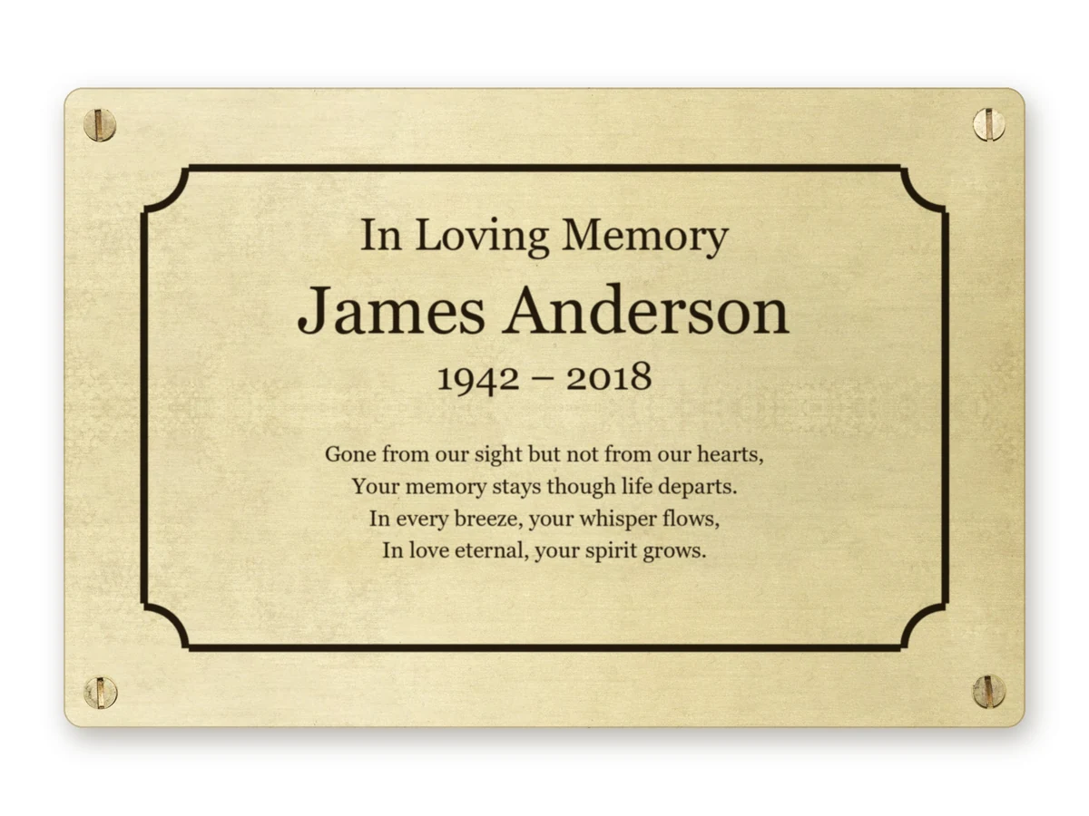 Extra large plaque, 152 × 102 mm (6" × 4")