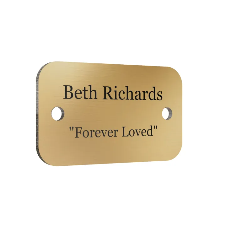 Extra small plaque, 51 × 25 mm (2" × 1")